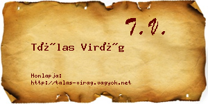 Tálas Virág névjegykártya